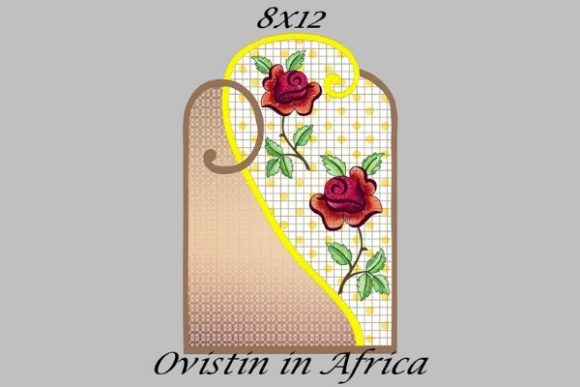Beautiful Rose Floral Applique Placemat