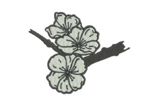Cherry Blossoms Tattoo Embroidery Design