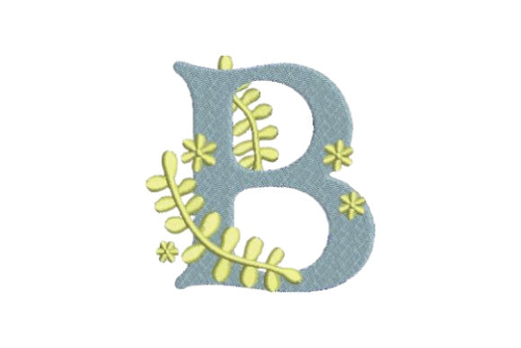 Floral Alphabet B: Elegant Monogram for Small Business Merch