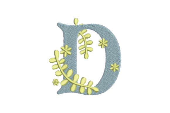 Floral Alphabet D: Elegant Summer Monogram for Handmade Gifts