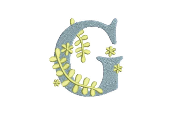 Floral Alphabet G: A Refined Monogram for Small Business Merch