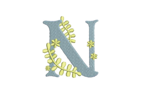 Floral Alphabet N: A Wedding Monogram Worth Stitching