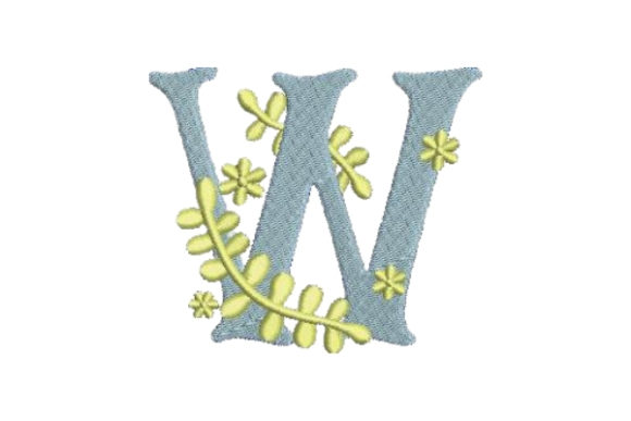 Floral Alphabet W: A Summer-Soft Monogram for Holiday Gifting