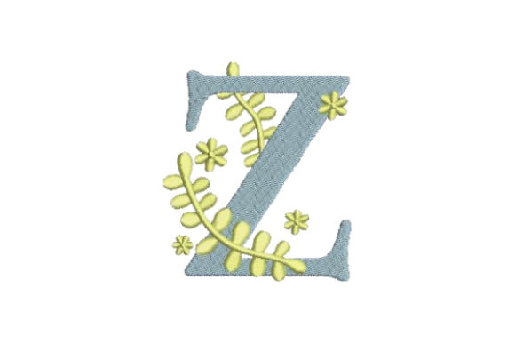 Floral Alphabet Z: Elegant Monogram for Small Business Merch