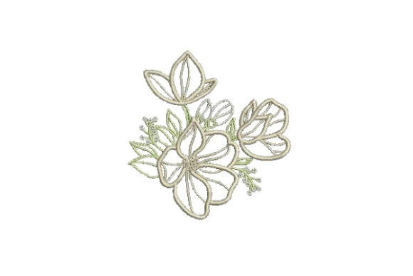 Flower Embellishment Outline