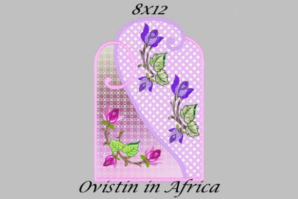 Pink Purple Floral Applique Placemat