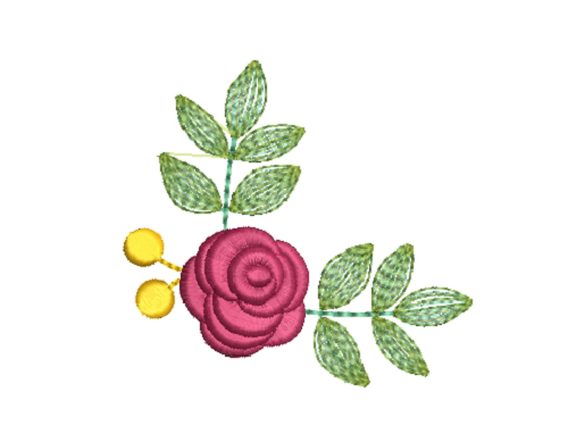 Rose Corner: A Timeless Floral Embroidery Design