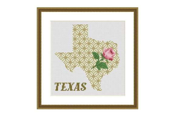 Texas Silhouette Cross Stitch Pattern